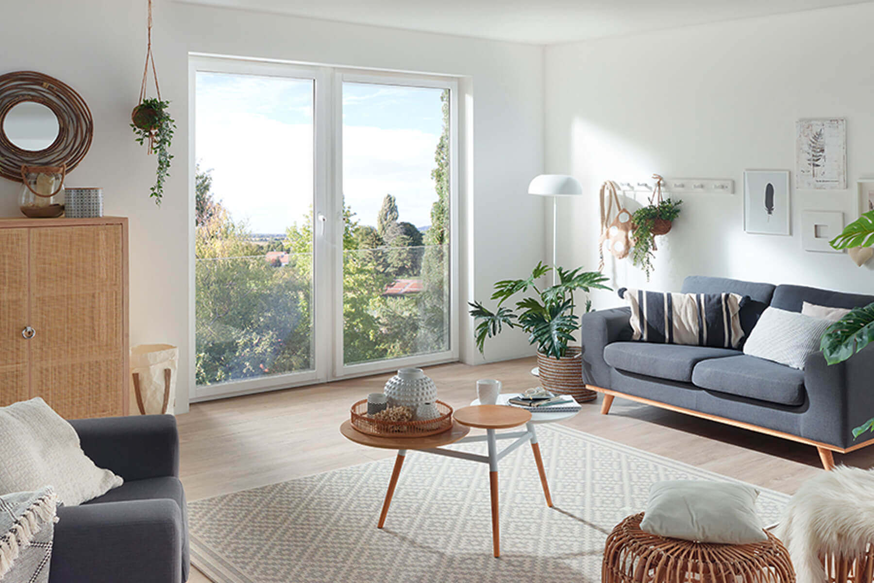 Absturzsicherung von der Innenseiten zur Absicherung von bodentiefen Fenstern