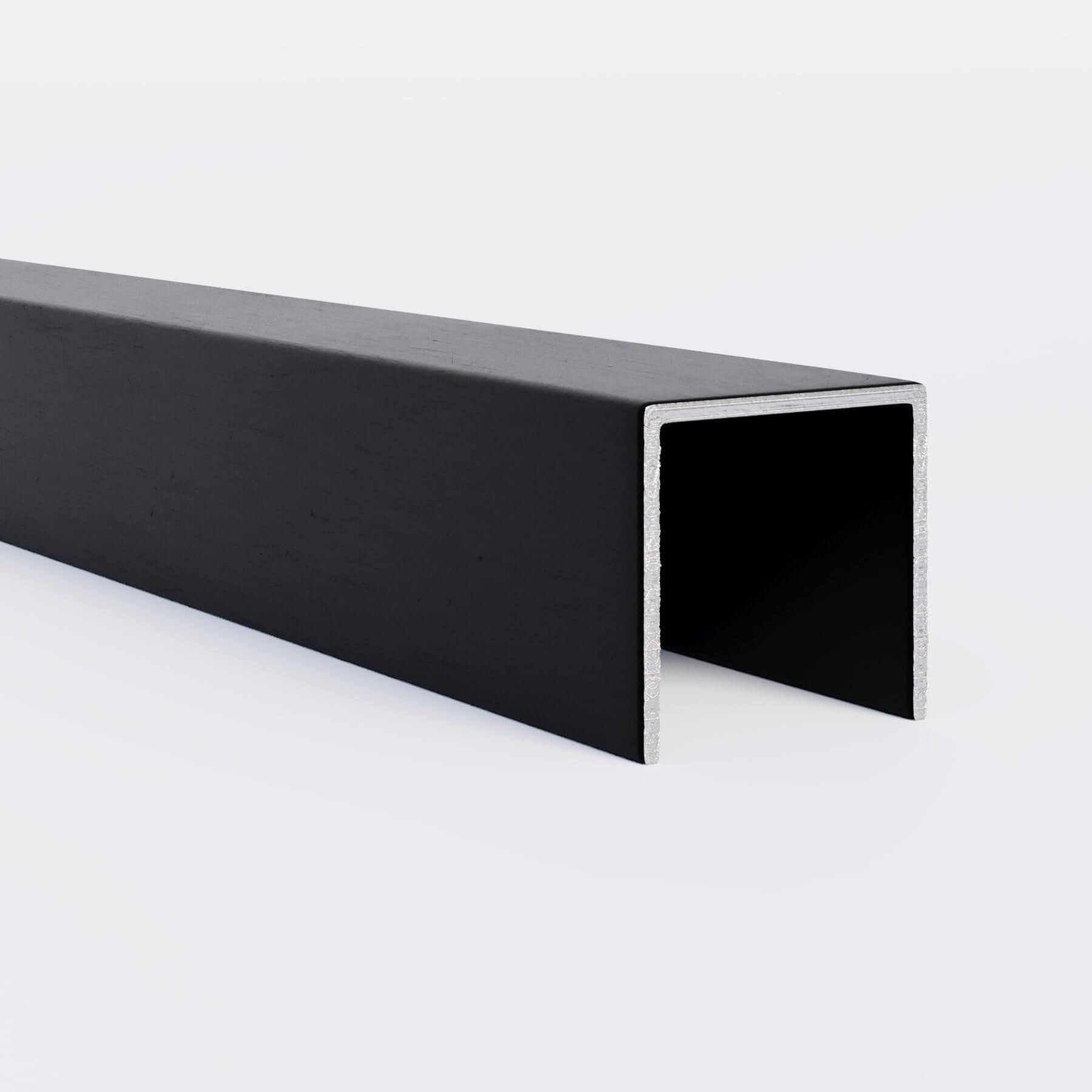 Kantenschutz vor Delaminierung & Stoß für Glasgeländer CLIP in Schwarz