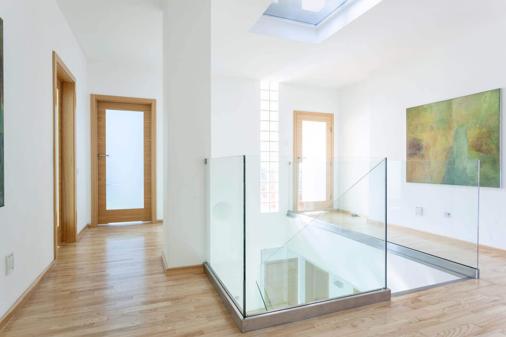 Glasbrüstung Indoor als Treppengeländer