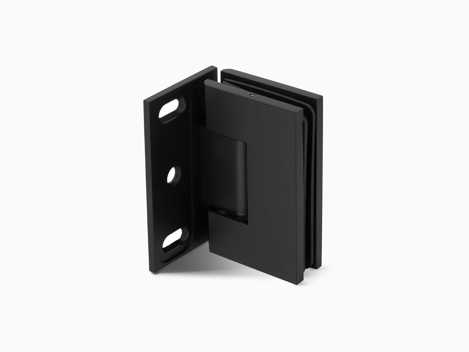 Pendelbeschlag an Glasdusche in schwarz matter Optik