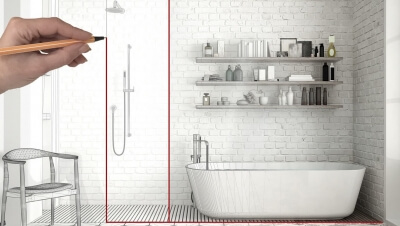 Exakte Maße der Glasdusche ermitteln