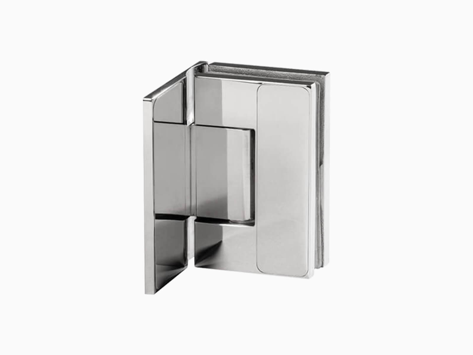 Eckiger Pendelbeschlag FERMATA mit verdeckter Verschraubung in Edelstahl