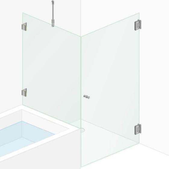 Dusche neben Badewanne