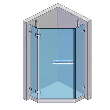 Fünfeck Dusche