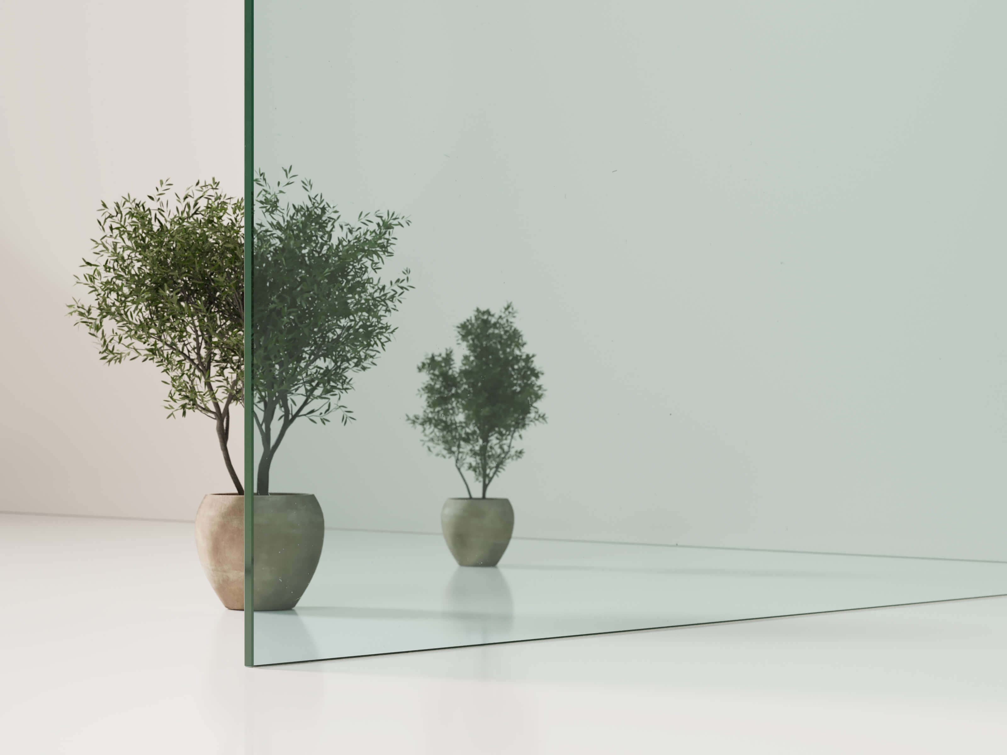 Glasart: Klarglas (ESG) bei der Nischendusche