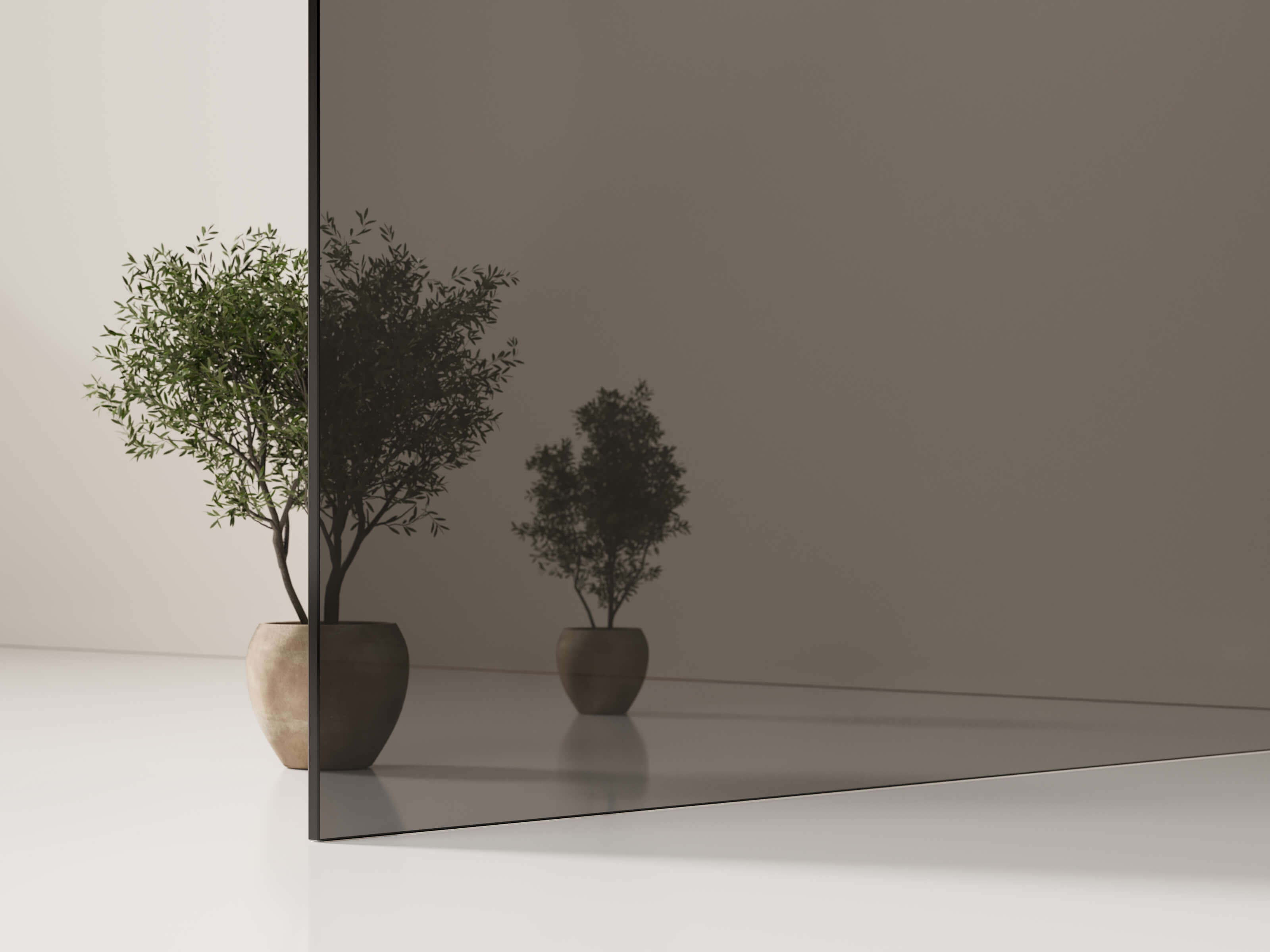 Nischendusche mit Glasart Grauglas (ESG)