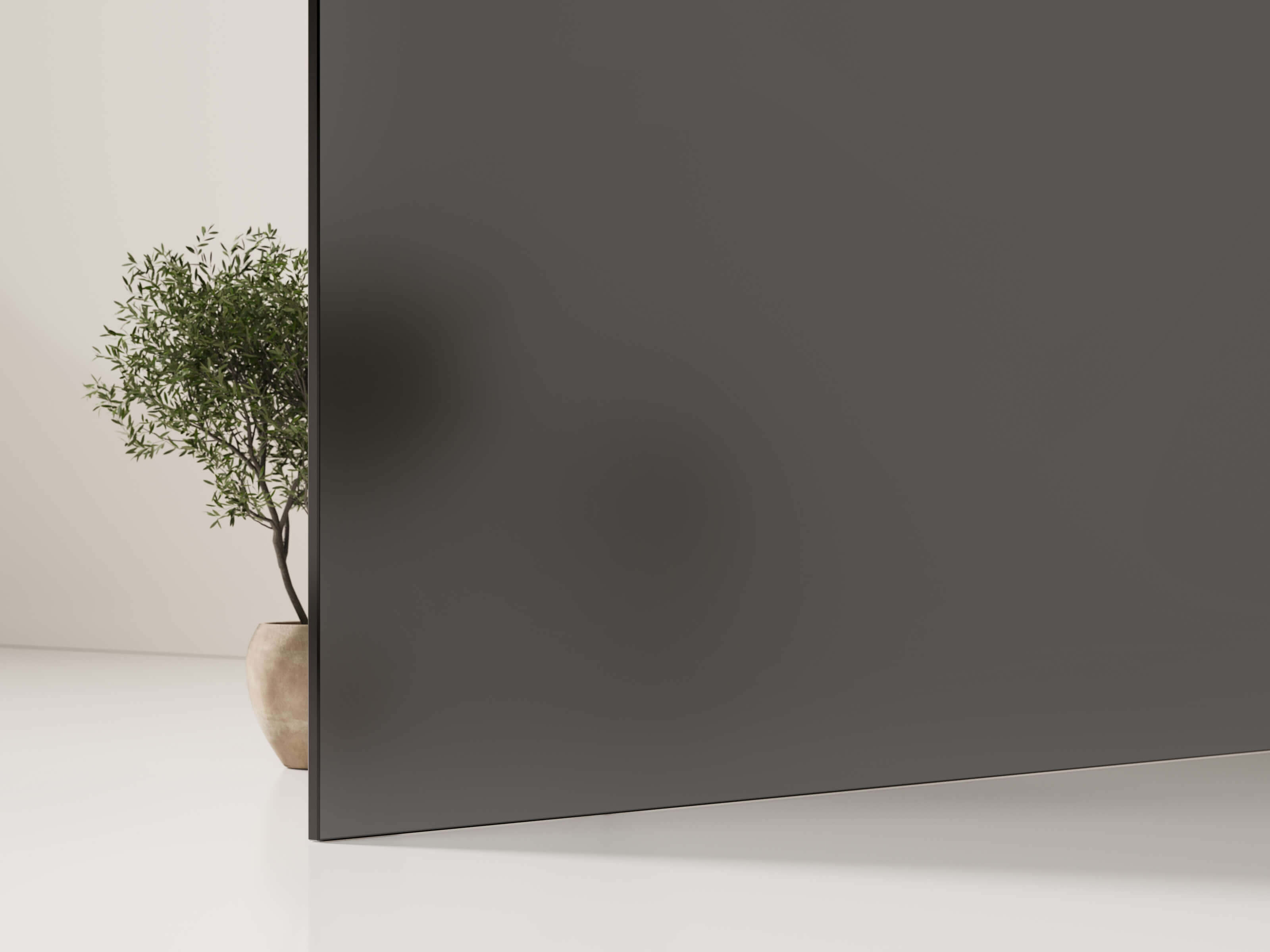 Satiniertes Grauglas (ESG) für Glastür Dusche nach Maß