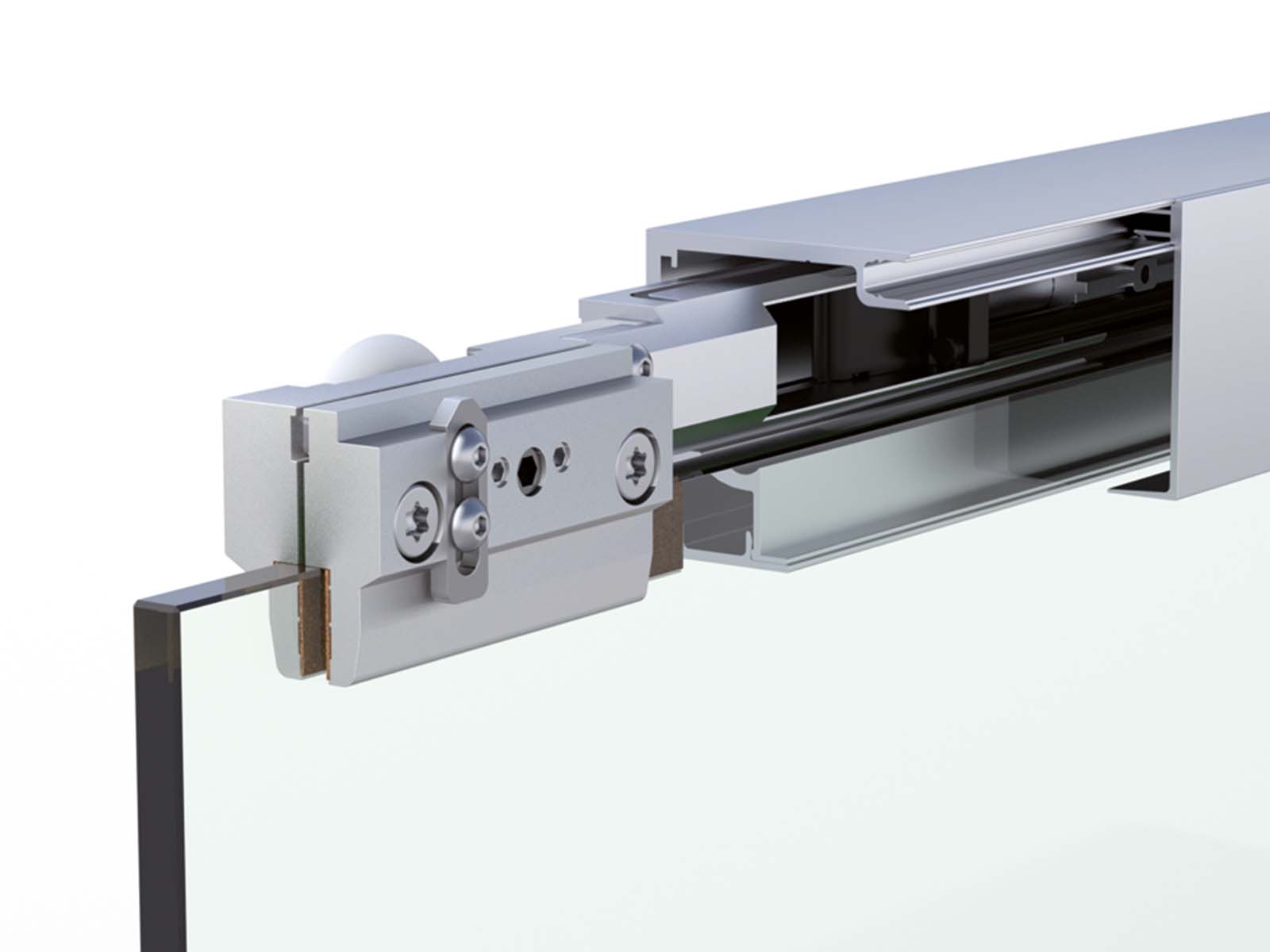 Schiebetürsystem für die Glasdusche mit Schiebetür