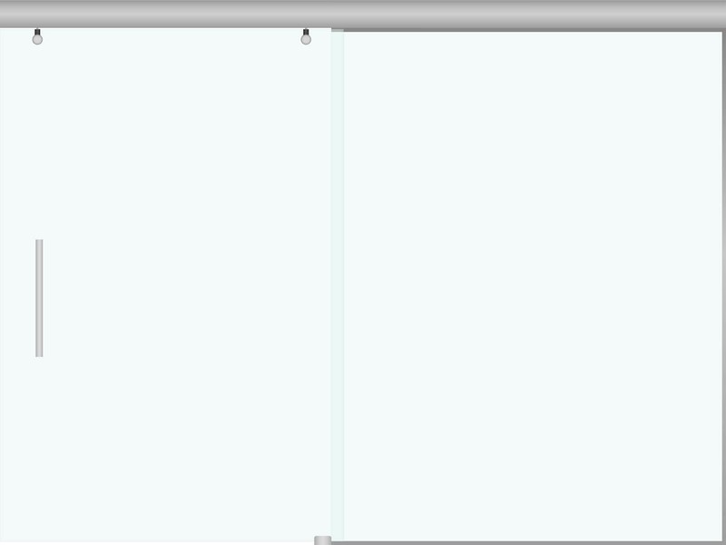Glasschiebetür mit Aluminiumbeschlag MERCATO