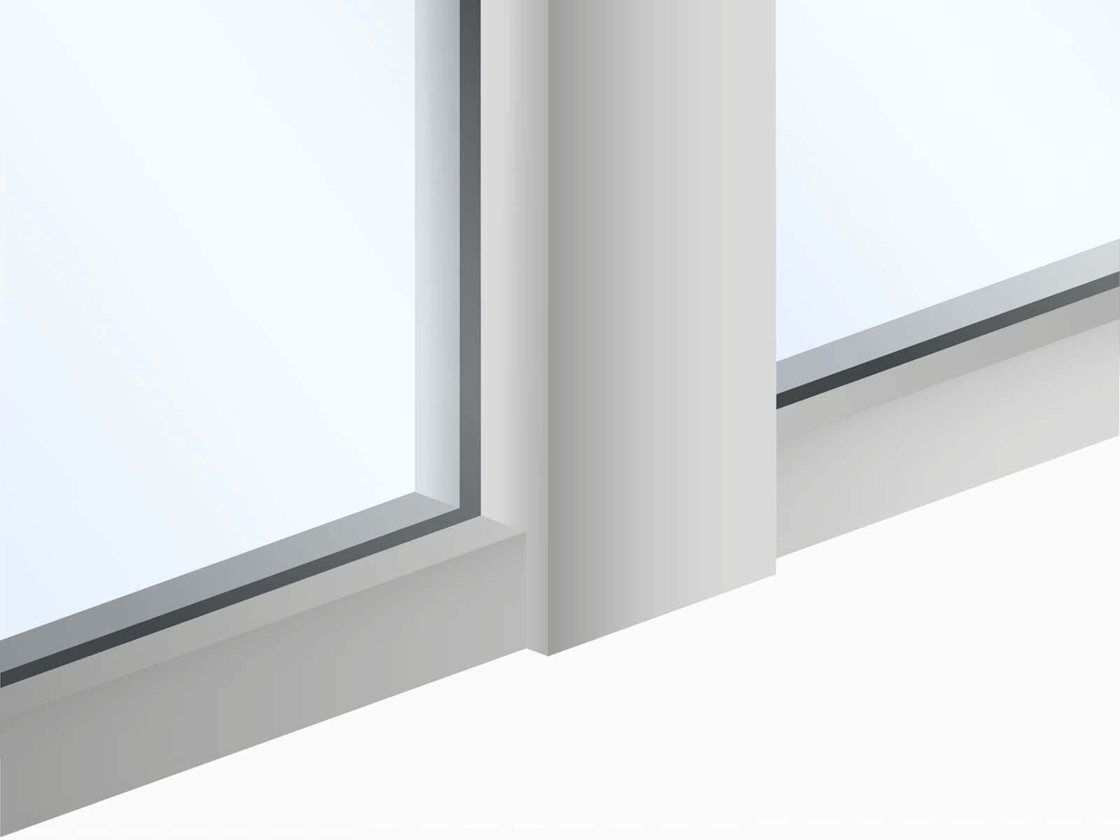 Glastrennwand SLIM PROTECTgerade