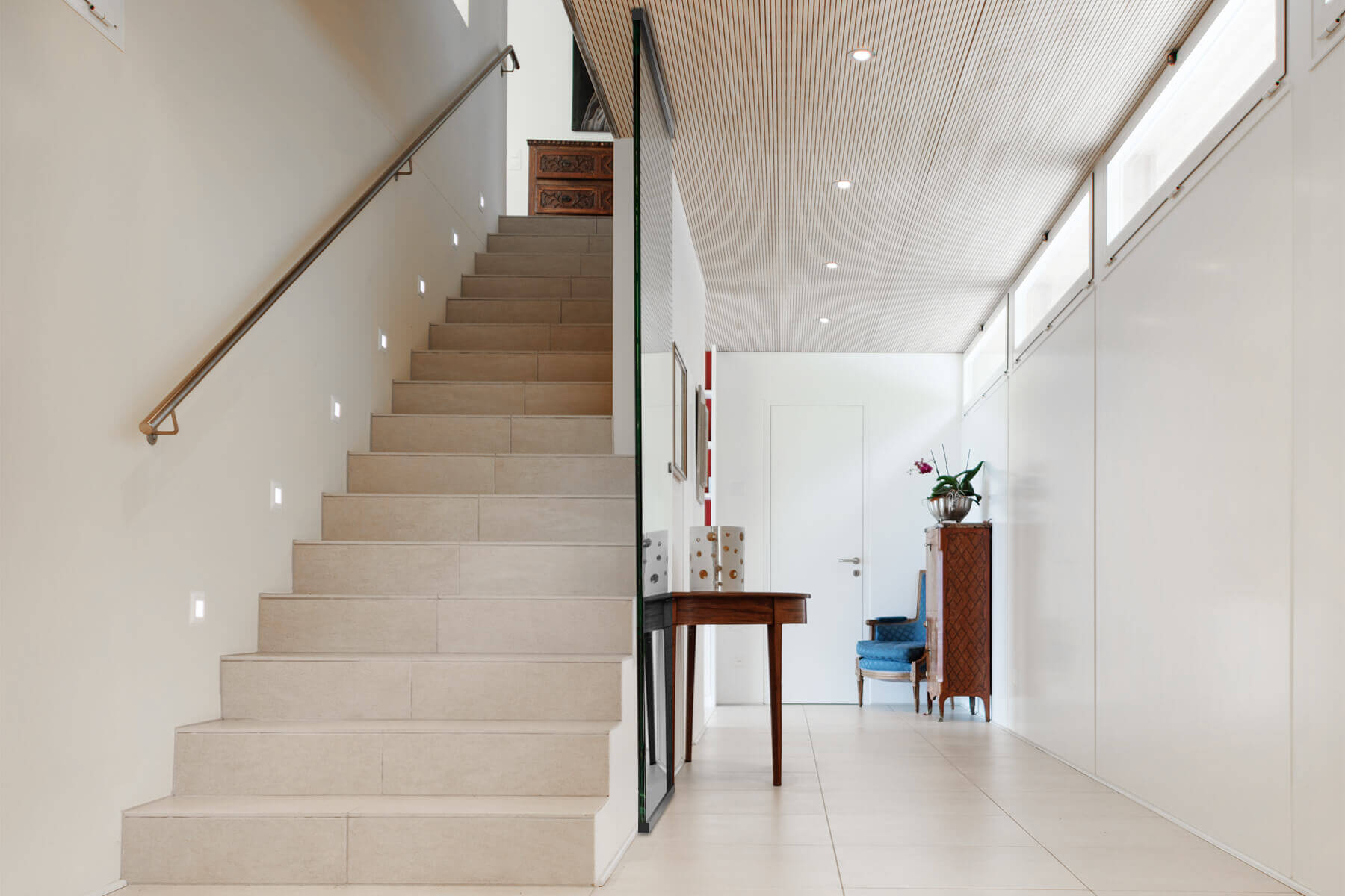 Treppenhaus verglast mit SLIM PROTECT