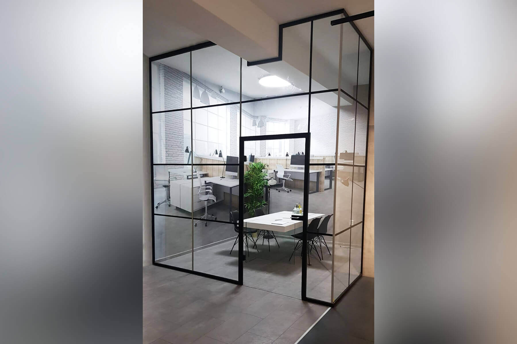 Trennwand im Industrie Look