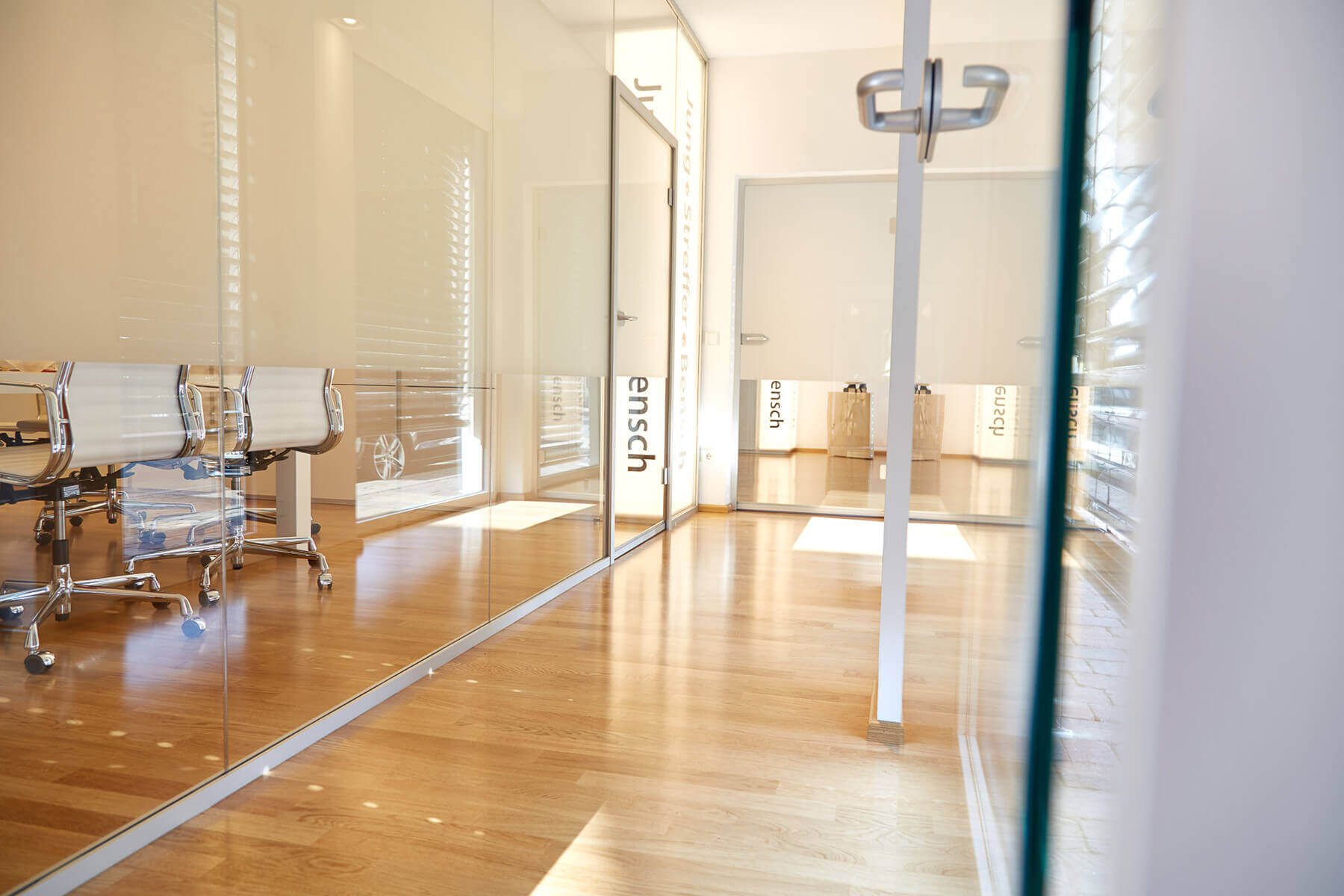 Glas-Trennwand SLIM mit Tür