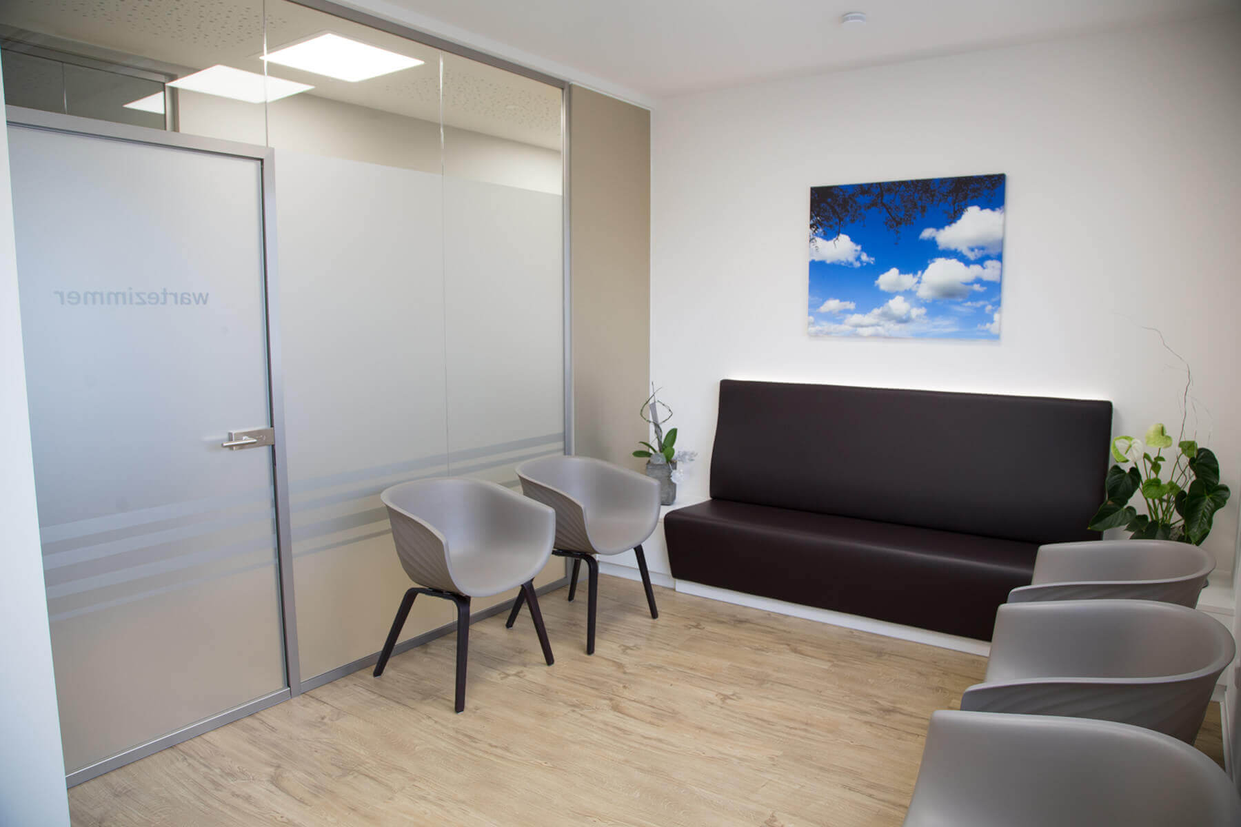 Glas-Trennwand SLIM mit Tür