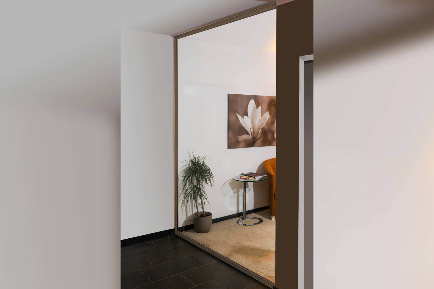 Glastrennwand SLIM vollflächig verglast