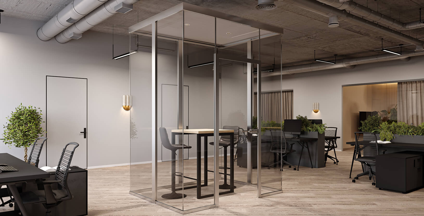 Entdecken Sie unsere vielfältigen Trennwände aus Glas fürs Büro oder Home Office