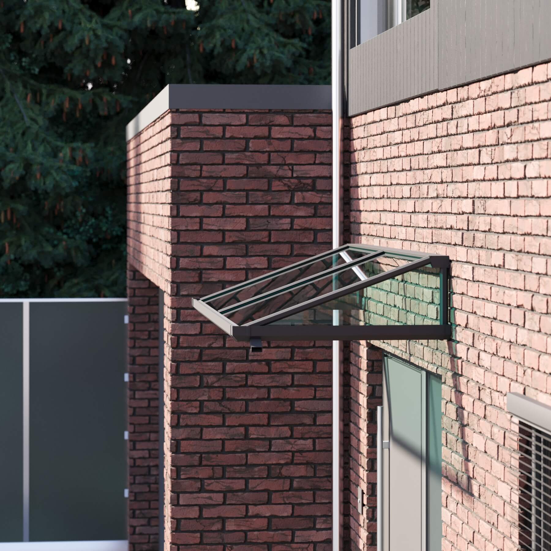 Pultglasvordach mit vielfältigen Optionen