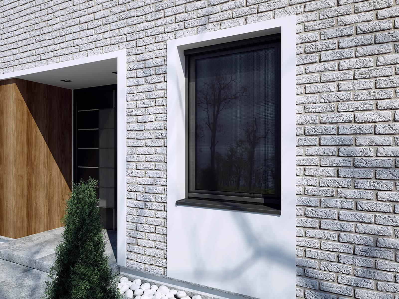 Fenster mit Insektenschutz-Plissee