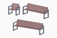 Gartensitzbank mit Lehne Tola