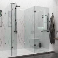 Gesamtaufbau der dichtungslosen Dusche im eleganten Design