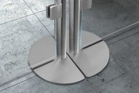 Glas Stellwand aneinandergereiht