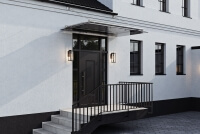 Glasvordach Tubo modern