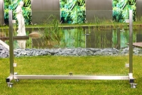 Mobiler Wind- und Sichtschutz aus Glas individuell nach Maß für ihren Garten Terrasse oder Balkon