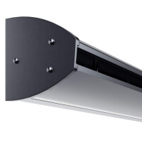 Ovales Wandklemmprofil in Anthrazit für 8,76 mm Glasstärke mit möglicher LED