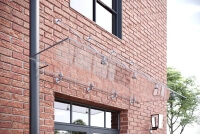 Vordach mit Glasausschnitt