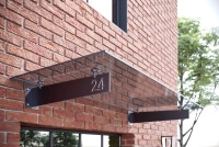 Vordach optional mit Farbglas erhältlich