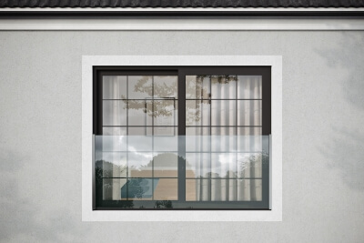 Fensterbruestung mit Klemmprofilen LINEO