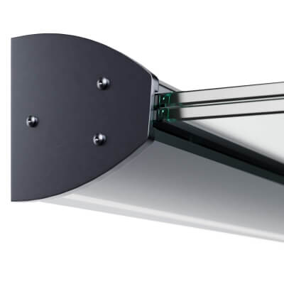 Ovales Klemmprofil in Anthrazit und 8,76 mm VSG