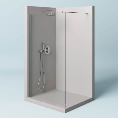 Walk-In Dusche DIY als Freisteller