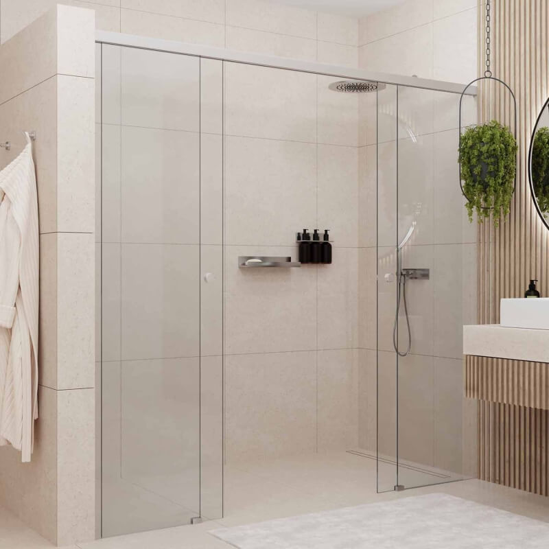 Barrierefreie Dusche mit Schiebetür