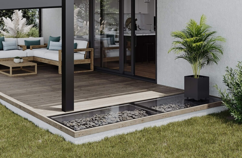 Begehbares Glas als Deko-Element