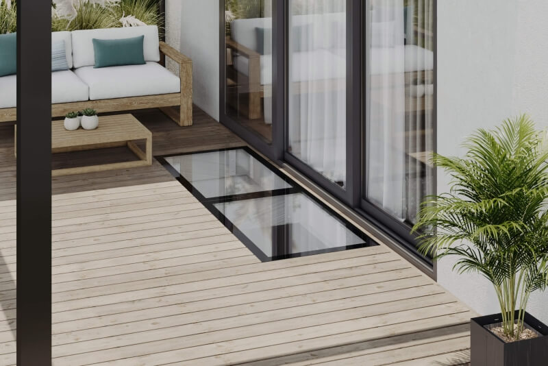 Begehbares Glas für draußen