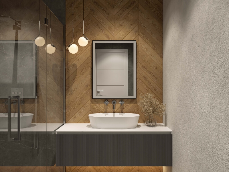 LED-Spiegel mit indirekter umlaufender Beleuchtung