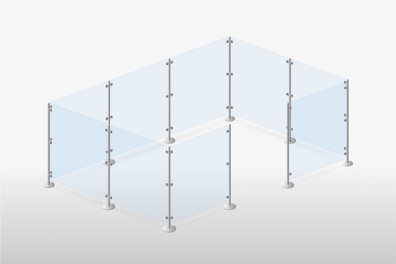 Mobile Trennwände für Messe