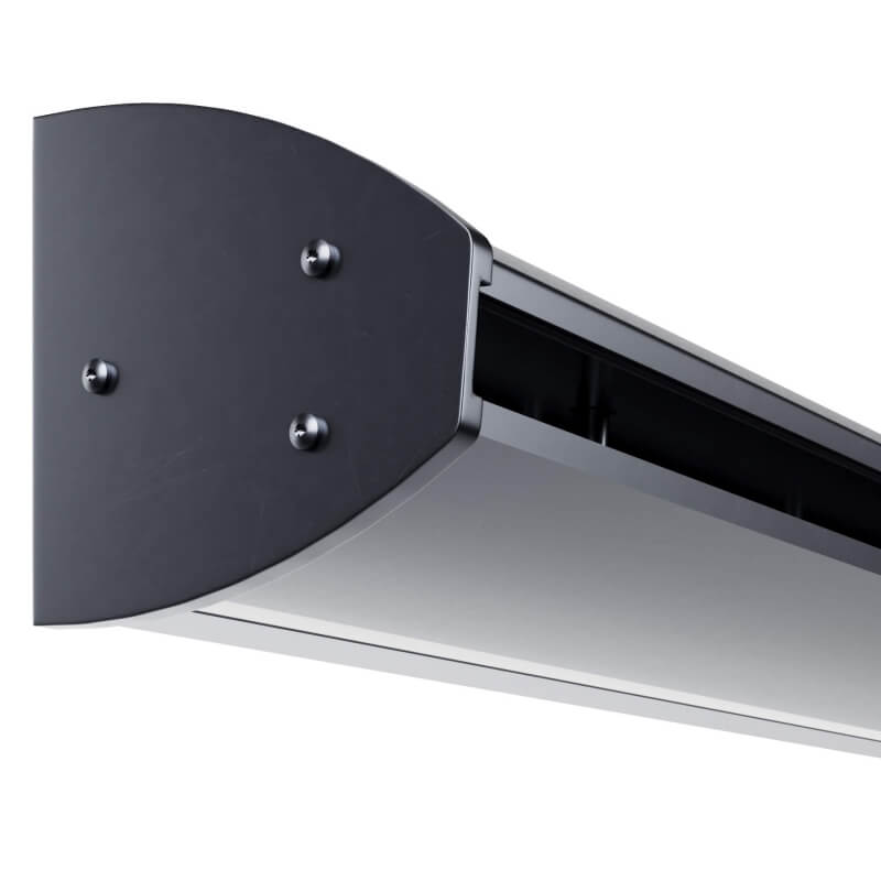 Ovales Wandklemmprofil in Anthrazit für 8,76 mm Glasstärke mit möglicher LED