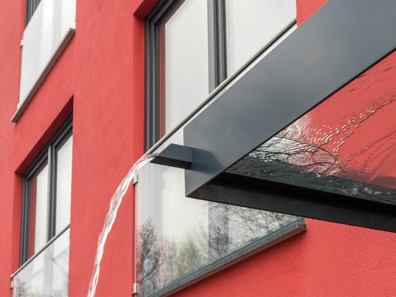 Regenablauf der Tür Überdachung Ella