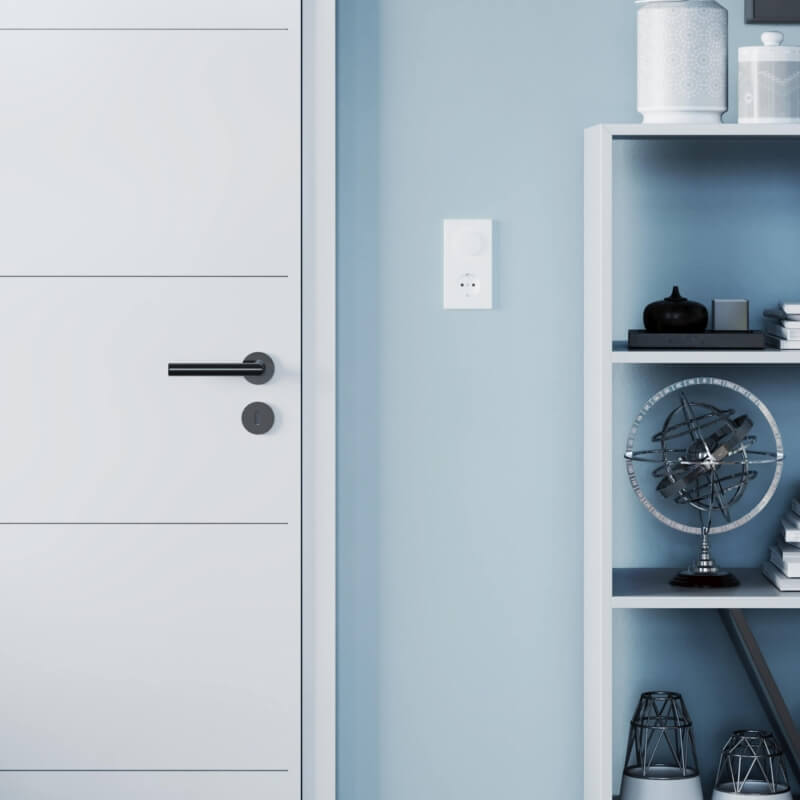 Schwarze runde Drückergarnitur für Zimmertür