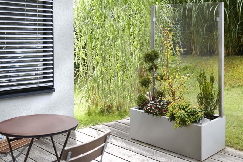 Sichtschutz Bank ohne Deckel