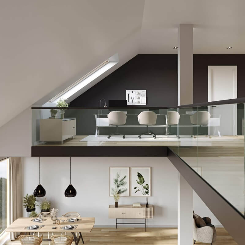 Variante als Absturzsicherung für Galerien