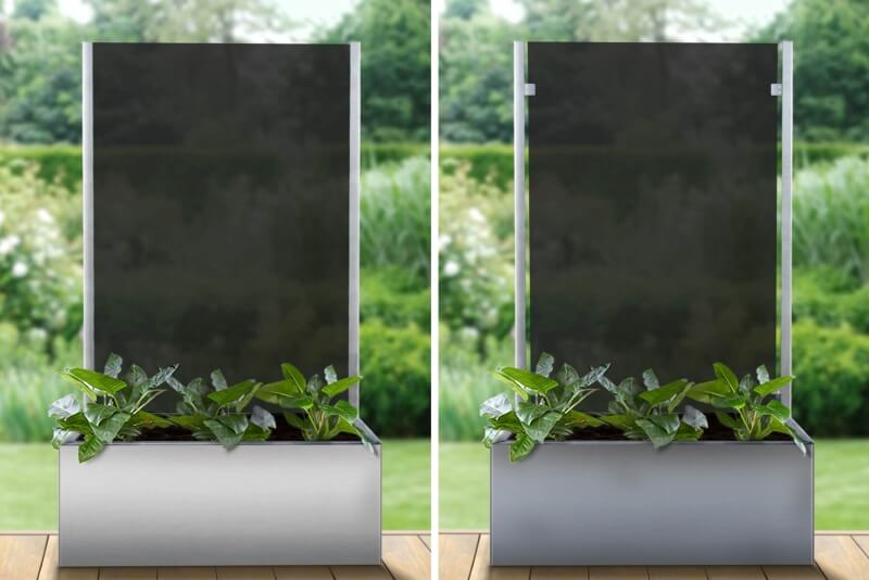 Wind- und Sichtschutz mit DENSA Klemmpfosten