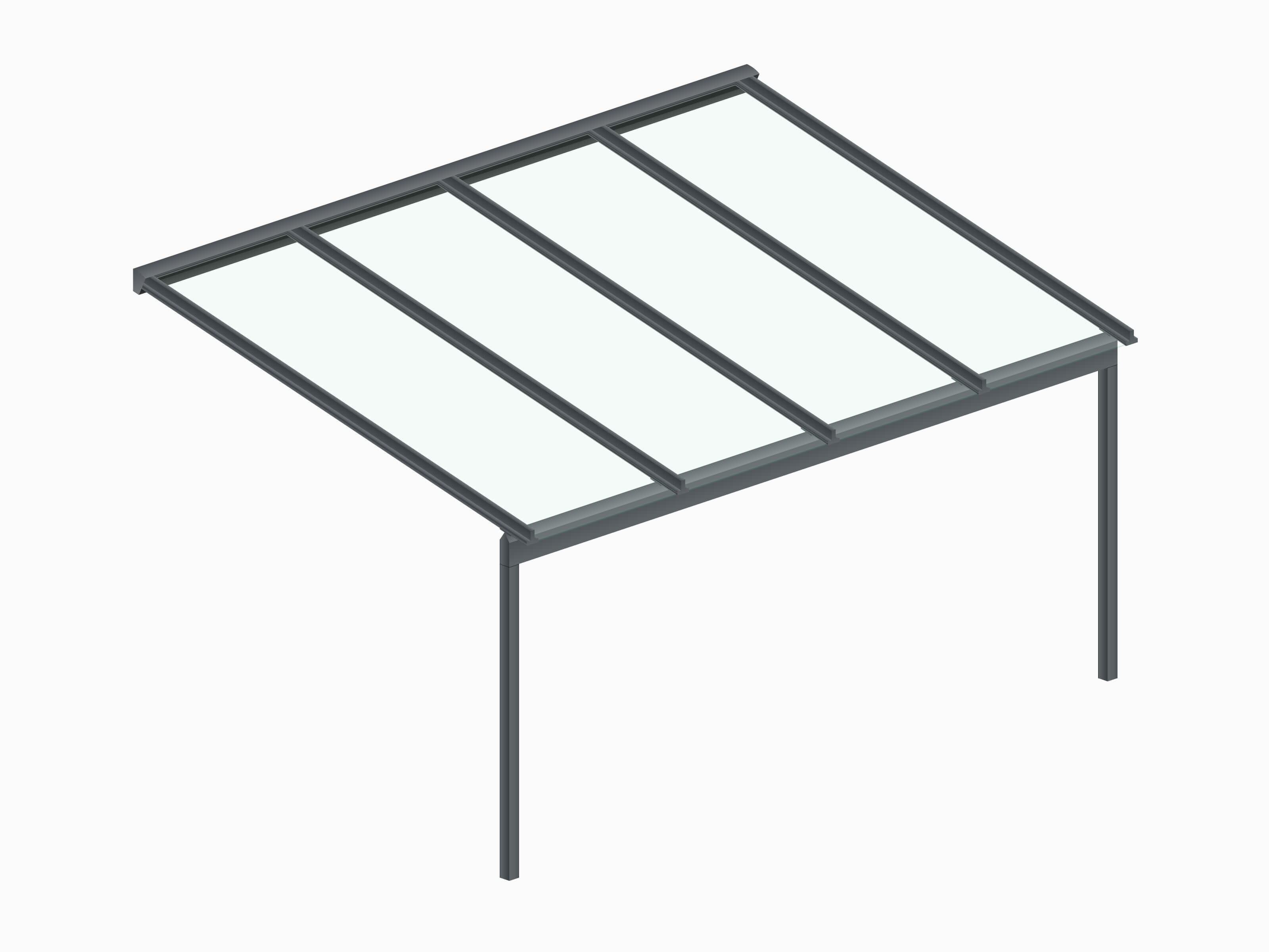 Illustration Glas Terrassenueberdachung SKY FLEX mit variablen Uberstand zum Schutz vor Feuchtigkeit