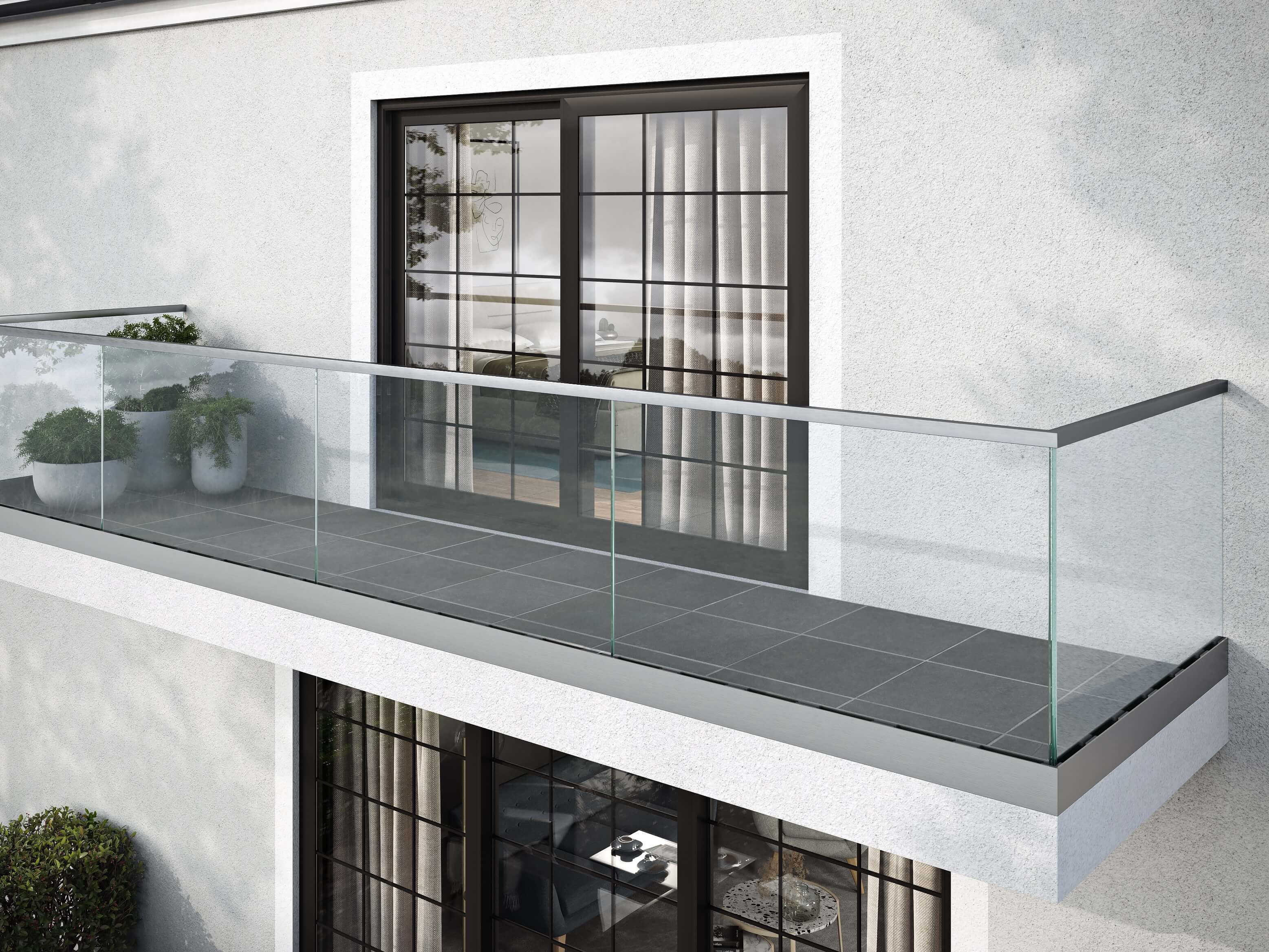 Balkongeländer an Hauswand